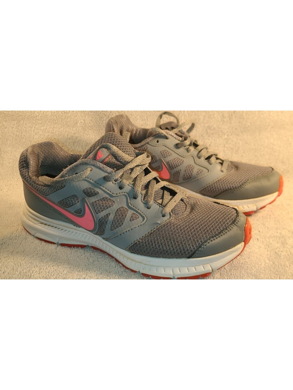 Womens Nike Downshifter 6 Grey / Pink Running Gym Fitness Trainers Sz 6.5